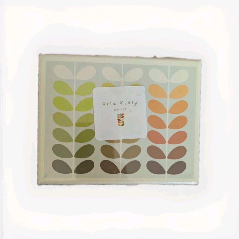Orla Kiely Note Cards Natural Stem Design